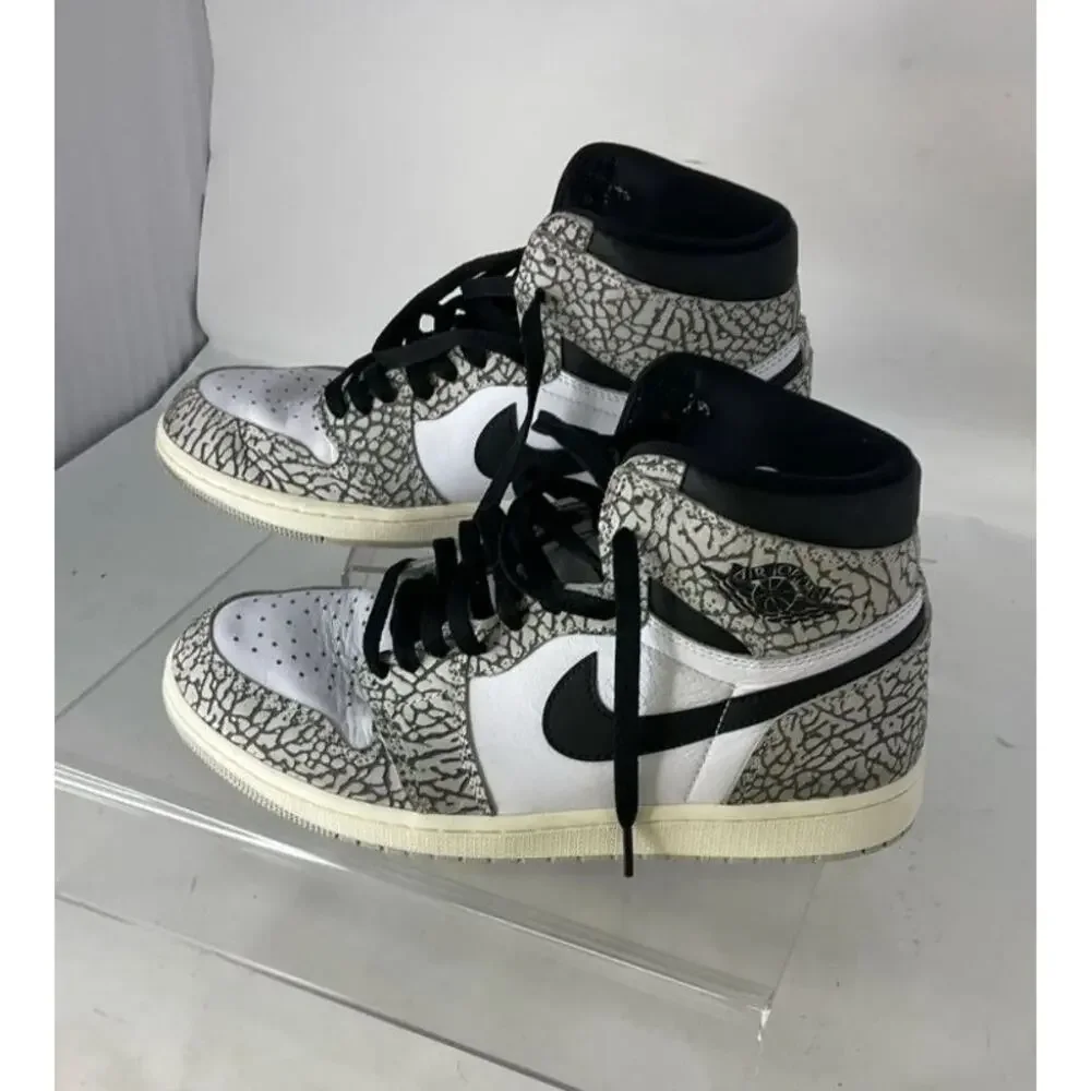 RETRO HIGH OG Air Jordan 1 White Cement Sneakers 9.5